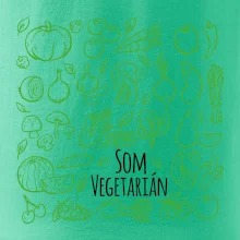 Som vegetarián - zelenina vo štvorci