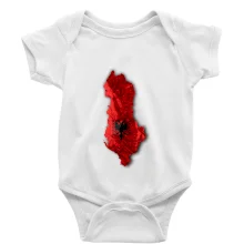 Mapa Albánsko reliéf hôr