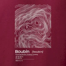 Boubín - vrstevnice v obdĺžniku