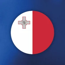 Vlajka Malta guľatá na prsník
