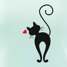 Zamilovaná mačka zozadu Zamilovaná mačka zozadu