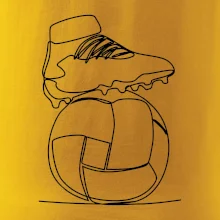 Futbalová lopta kopačka jedným ťahom