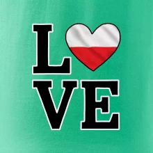 Love Poľská vlajka Love Poľská vlajka