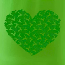 Vianočné jelene v srdci