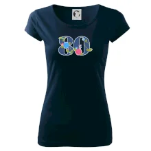 Kvetinové číslo kreslené - 80