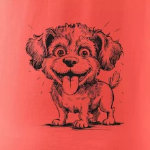 Lagotto romagnolo karikatúra vypláznutý jazyk