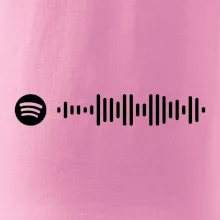 Spotify kód na prsníku