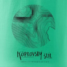 Kôprovský štít - vrstevnice v kruhu