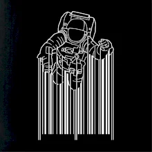 Astronaut - čiarový kód Astronaut - čiarový kód