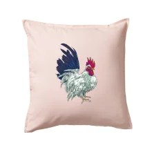 Kohút kreslený biely