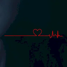 Poker EKG srdce červené