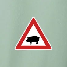 Dopravná značka - Pozor prasa domáca