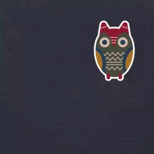 Folklór na prsníku sova