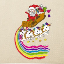 Santa a jednorožce (Pecka design)