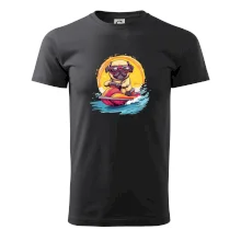 Mops na vodnom skútri