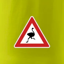 Dopravná značka - Pozor pštros Dopravná značka - Pozor pštros
