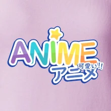 Anime nápis dúhový