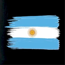 Argentína vlajka kreslená štetkou