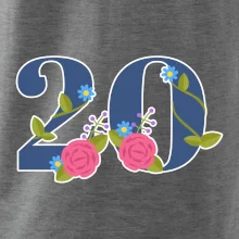 Kvetinové číslo kreslené - 20