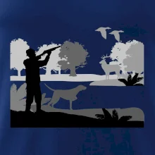 Lovec a stavač v lese Lovec a stavač v lese