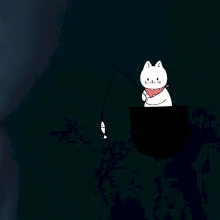 Mačka s rybou vo vrecku