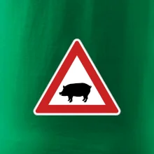 Dopravná značka - Pozor prasa domáca