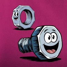 Parové tričko - Skrutka a matka