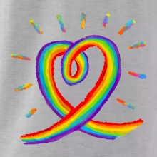 Srdce pride dúha kreslená