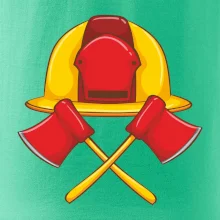 Hasičská helma a sekera Hasičská helma a sekera