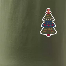Folklór na prsníku vianočný stromček
