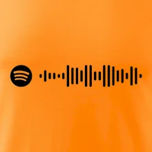 Spotify kód na prsníku