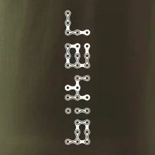 Biker nápis na výšku reťaz