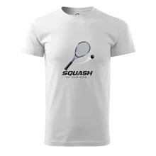 Squashová raketa a černý míček eat sleep repeat