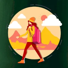 Farebný párový motív na hory