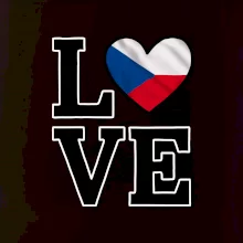 Love Česká vlajka