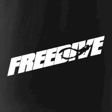 Freedive - nápis s potápačom
