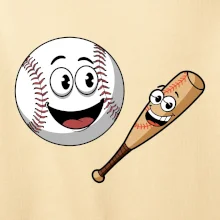 Parové tričko - baseballová raketa a loptička