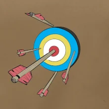 Šípy vo farebnom terči