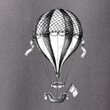 Teplovzdušný balón kreslený