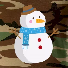 Snehuliak so šálom