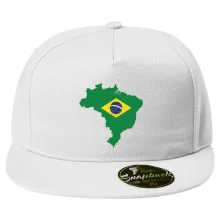 Brazília vlajka v mape