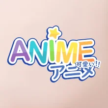 Anime nápis dúhový