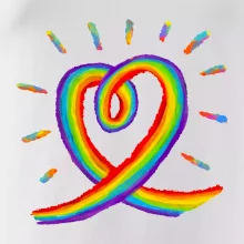 Srdce pride dúha kreslená