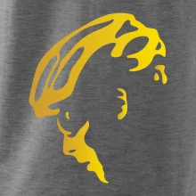 Hlava cyklista zlatá