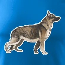 Nemecký ovčiak - hnedý kreslený