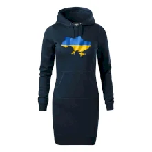 Ukrajina vlajka mapa