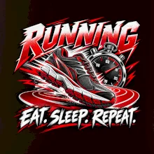 Bežecká topánka so stopkami eat sleep repeat