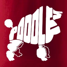 Pudel - nápis v tele Pudel - nápis v tele