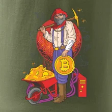 Baník ťaží Bitcoiny