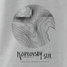 Kôprovský štít - vrstevnice v kruhu